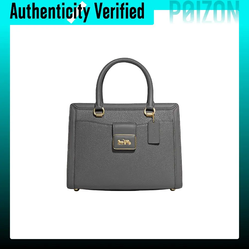 COACH Grace Cow Leather With Sheepskin Shoulder Bag, Crossbody Bag, Handbag Medium Women's Granite Gray CE606-IMGRT
