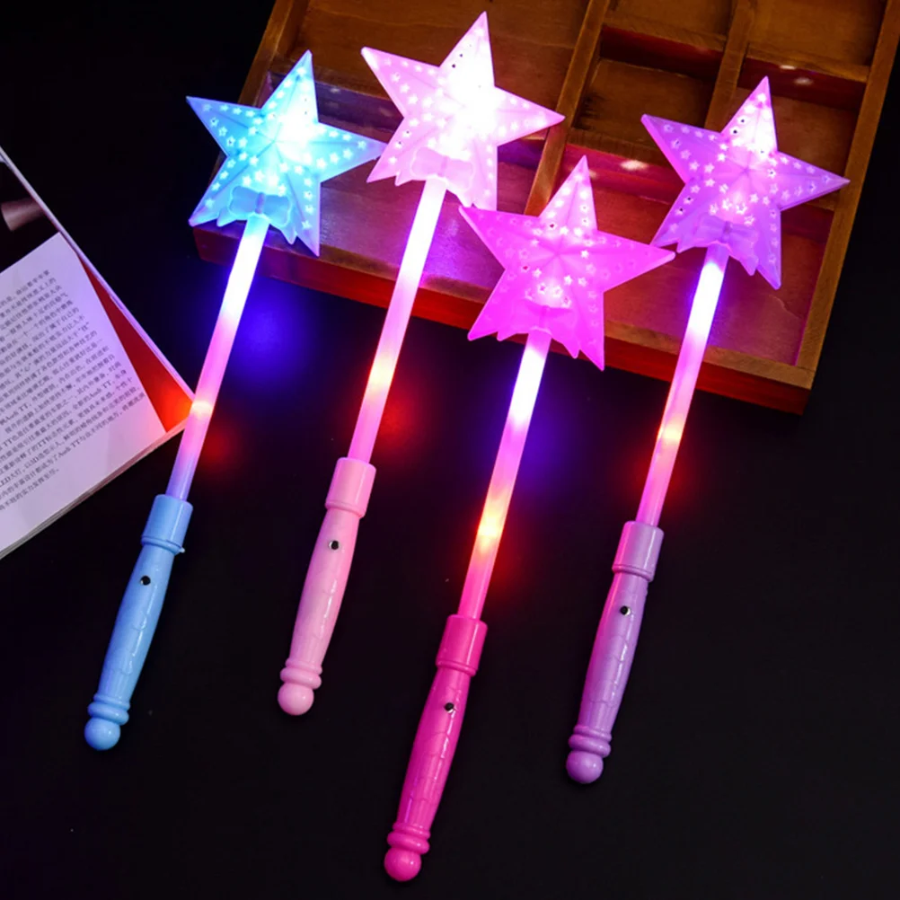 

5pcs Glow Sticks Star Shaped Luminous Party Light Sticks For Night Events Christmas New Year Wedding Kids Concert