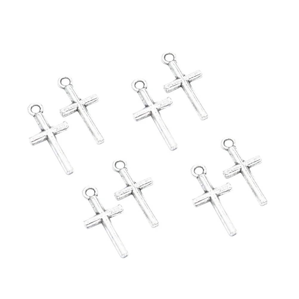 

100Pcs Alloy Cross Pendants Vintage Charm DIY Jewelry Making Supplies Necklace Craft Bulk for Unique Jewelry Alloy Cross Pendant