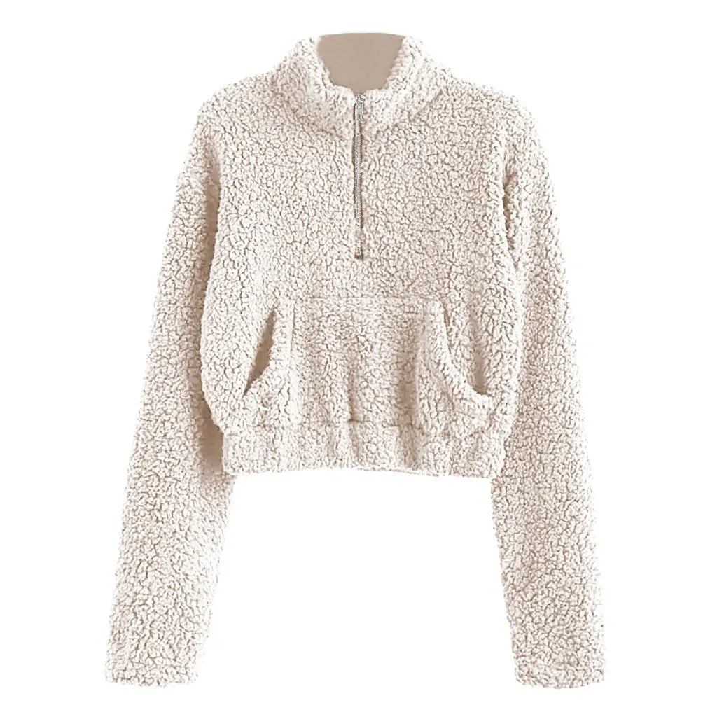 Verdickter warmer Plüschpullover für Damen im europäischen und amerikanischen Stil für Damen