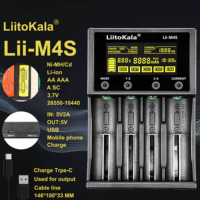 NEW LiitoKala Lii-M4S Multifunctional Battery Charger for 3.7V 1.2V 18650 26650 21700 14500 18350 AA AAA A C batteries