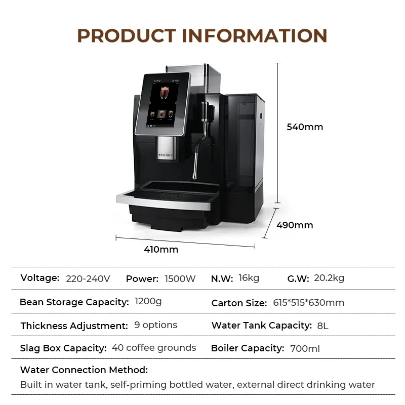 Hot selling commercial automatic espresso coffee machine for business available now