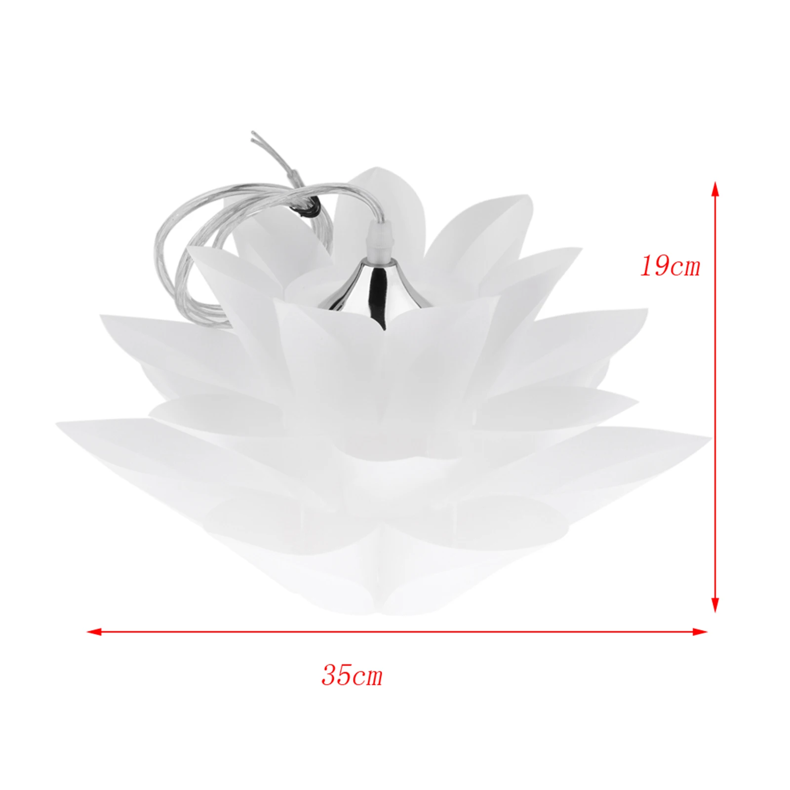 Decorative Lotus Chandelier Lampshade Ceiling Pendant Light with 110cm/43.3inch Chain for Office Bedroom Restaurant Home