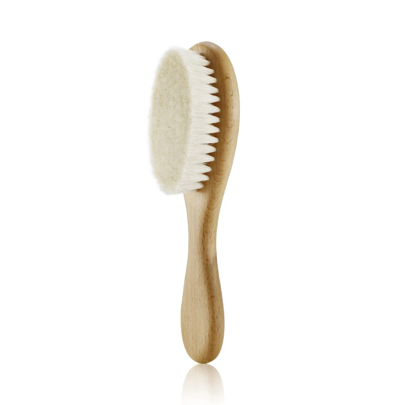 Baby Care Soft Wool Hair Brush for Newborn Wooden Infant Head Massager Portable Little Child Accessories Baby Shower Soft Mini