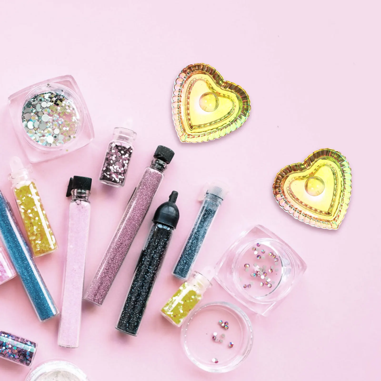 แก้วคริสตัลสำหรับทำเล็บ 2 ชิ้น ถ้วยผสมอะคริลิคสำหรับมืออาชีพ ใช้ได้หลากหลาย สำหรับผสมผงอะคริลิคและน้ำยา