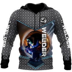 Sudadera con capucha con estampado 3D para hombre y mujer, suéter Unisex con estampado de soldador eléctrico, chándal informal Harajuku, moda de otoño