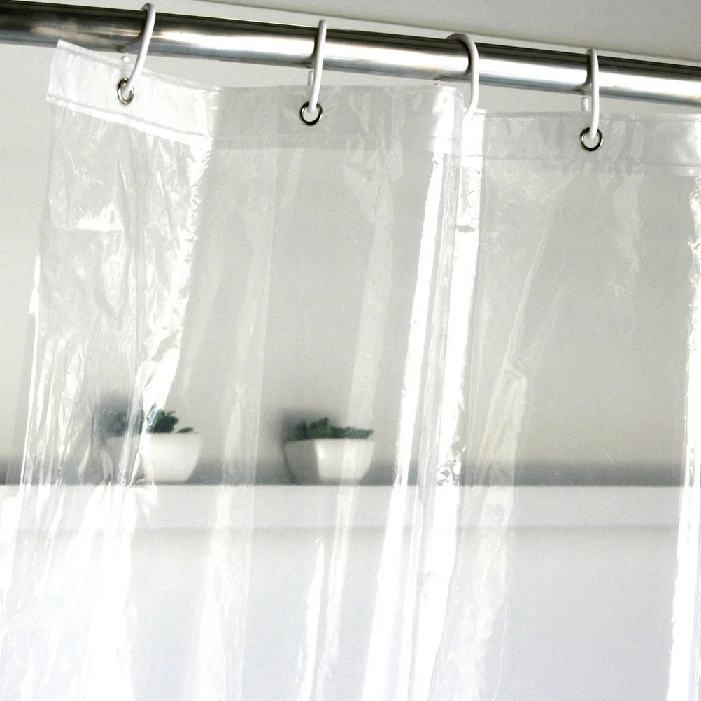 

12pcs Waterproof Liner Transparent Shower Curtain Transparent Eva For Shower Curtain Home Hotel Bathroom 200X180Cm