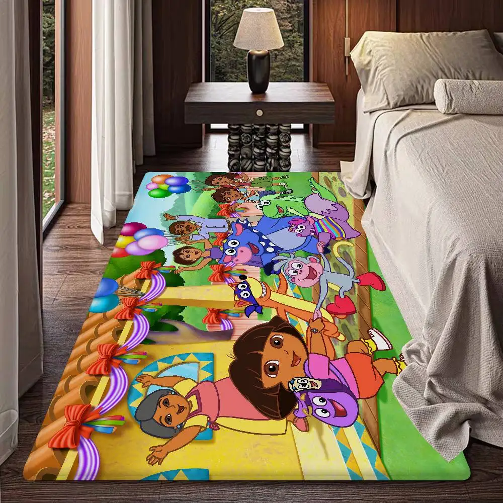 Cartoon D-Doras The Explorer Theme Room Mats Retro Multiple Choice Living Room Kitchen Rug Non-Slip Welcome Rug