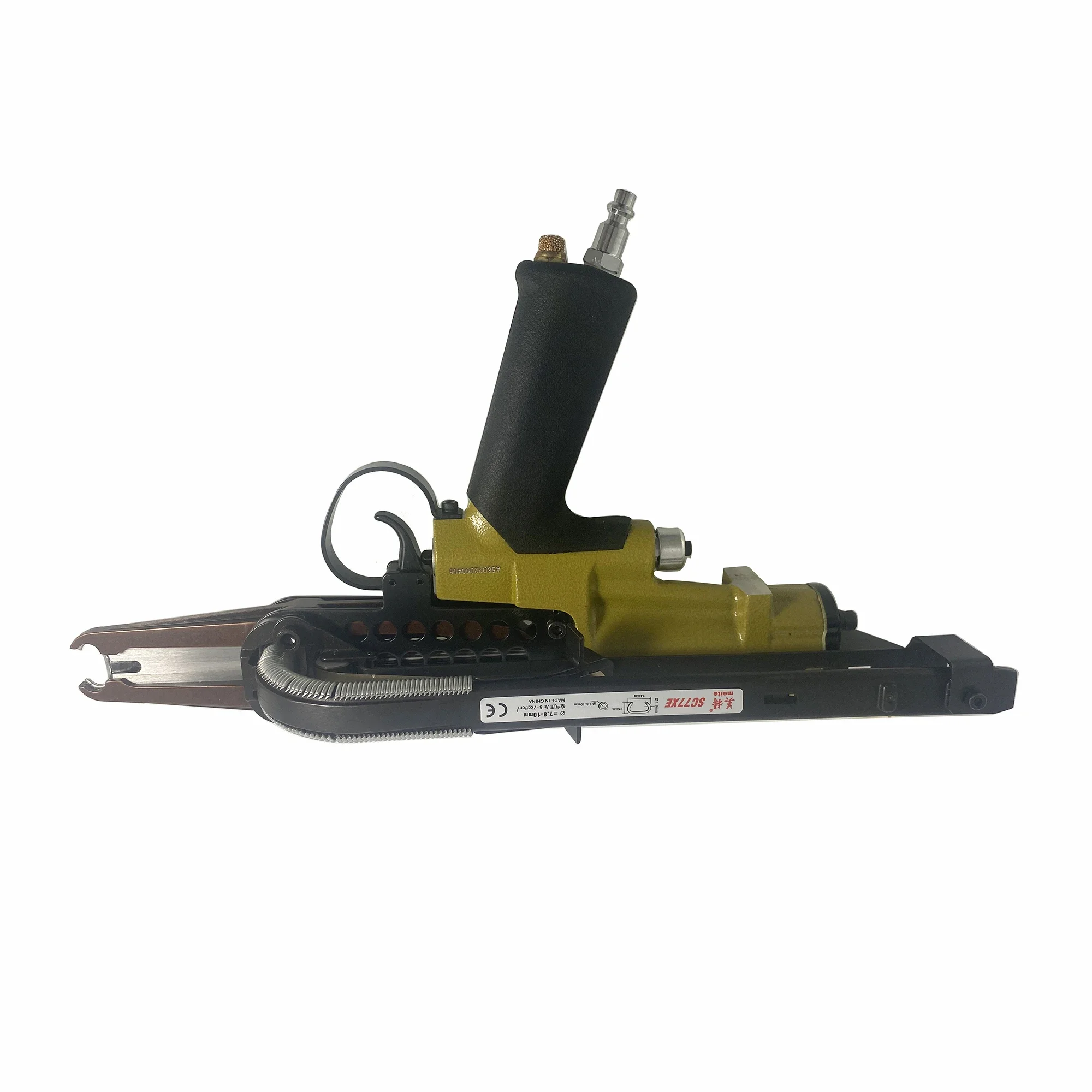 MEITE SC77XE Extended Hog Ring Gun 15 Gauge 3/4-Inch Hog Ring Plier Pneumatic Long Nose Hog Ring Stapler Wire Cage Clipping Gun