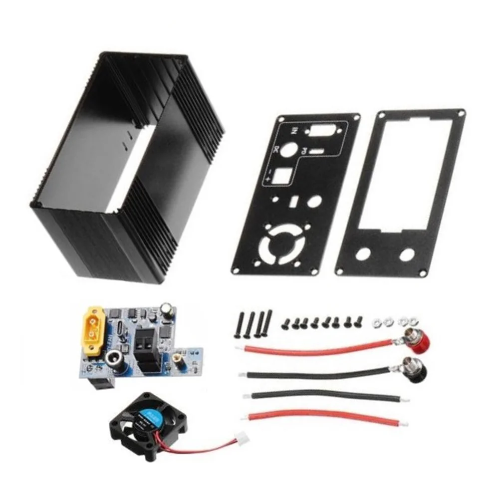 ABLK Kit de carcasa DIY de múltiples interfaces de aleación de aluminio para convertidor, caja y controlador XYH3606 CNC DC Buck Boost