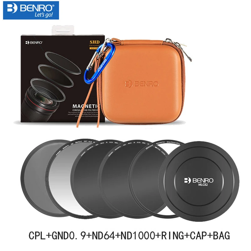 مرشح Benro المغناطيسي 82 مم 77 مم 67 مم B-B (ND64 + ND1000 + GND0.9 + CPL + كيس مرشح + غطاء العدسة + حلقة محول مغناطيسي) #1