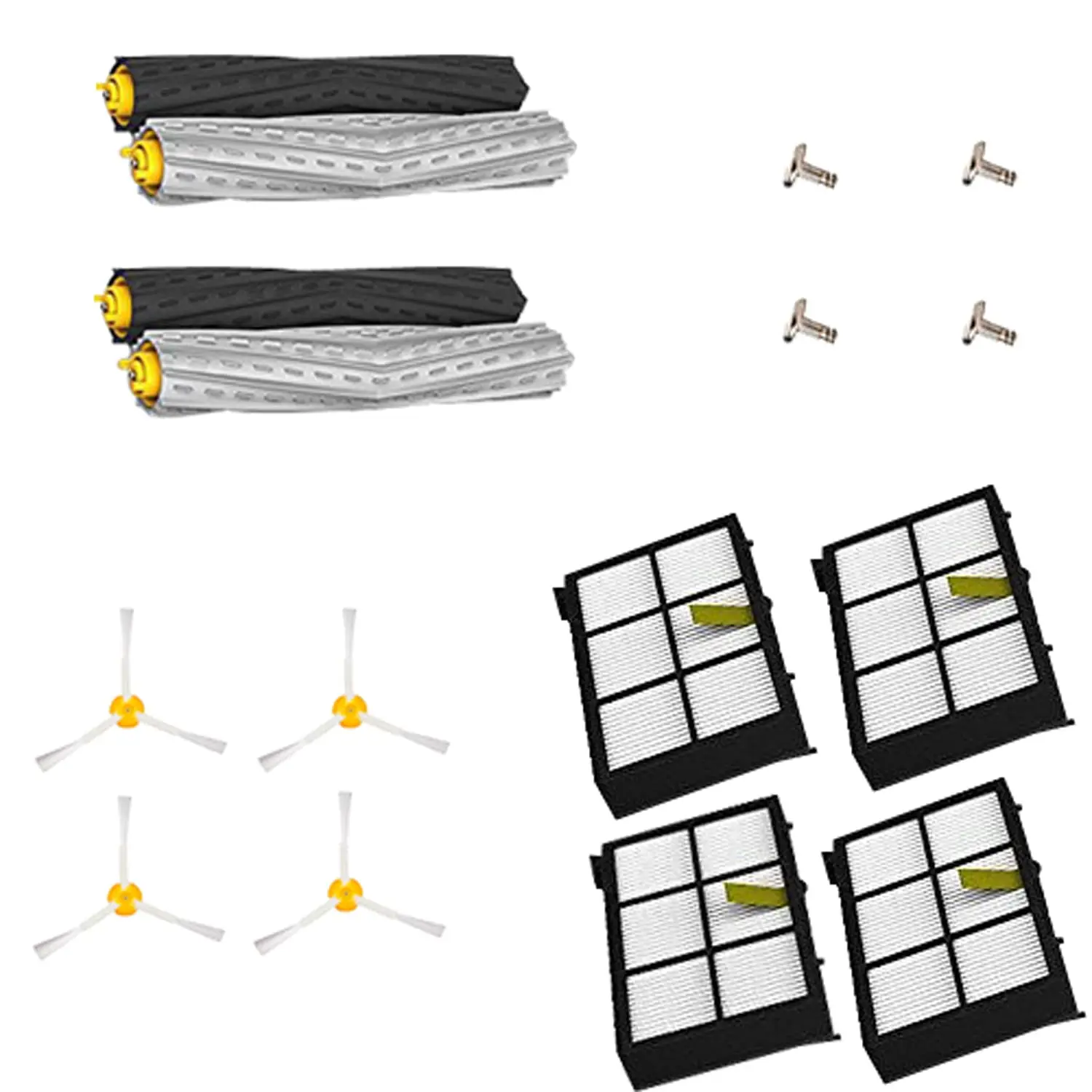 Roller Side Brushes & Hepa Filters For iRobot Roomba 800 900 Series 805 860 861 870 871 880 890 891 960 980 981 985 Vacuum