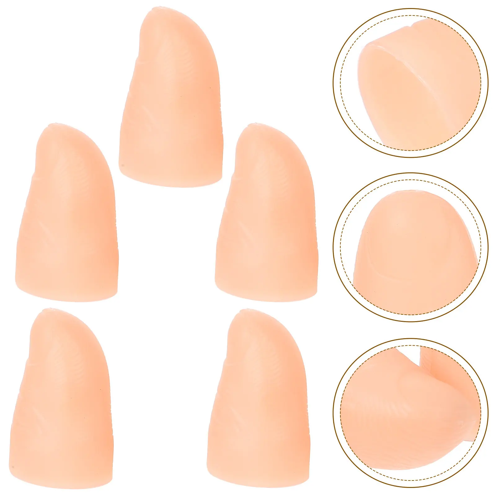 

5Pcs LED Finger Lights Thumb Tip Glow Lamps Trick Props Party Show Performance Fake Finger Lamp Accessories Thumb