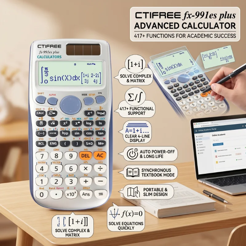

Professional Scientific Calculator Function Computer Applicable To Solving Equations for University Middle School Examinations