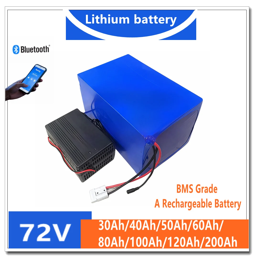 

72V 30Ah 40Ah 50Ah 60Ah 80Ah 72V 100Ah 120Ah 200Ah Литий-ионный аккумулятор 2KW 3KW 5KW TwoThree Wheelers