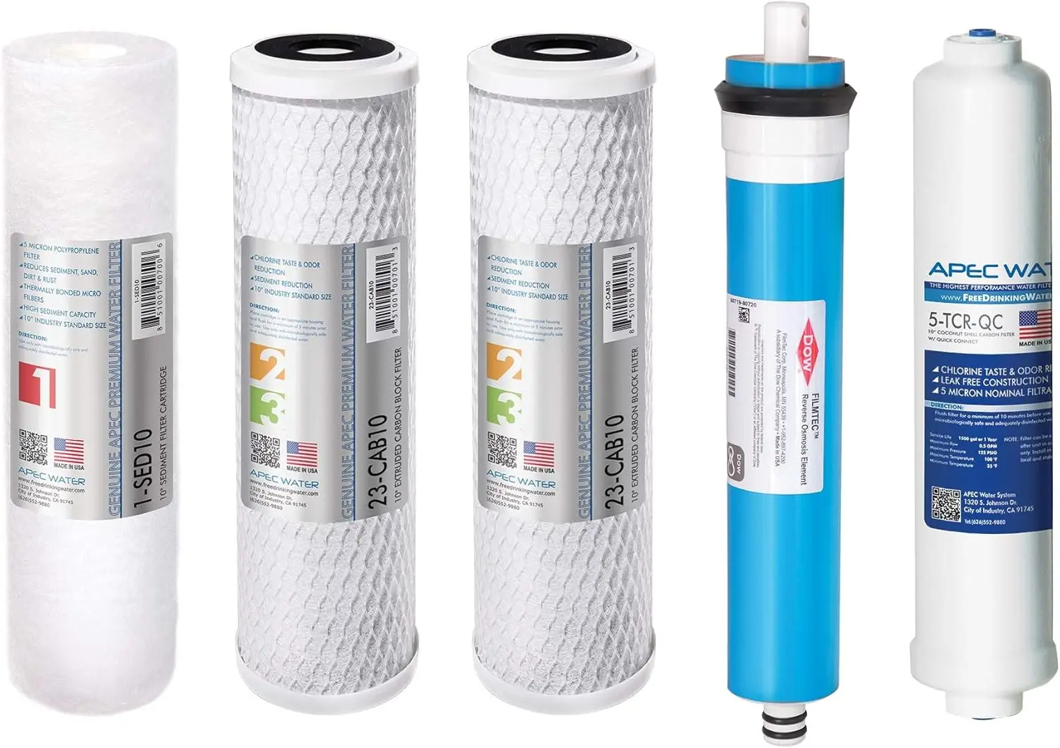 Complete Replacement Filter Set For ULTIMATE Series Reverse Osmosis Water Filter System