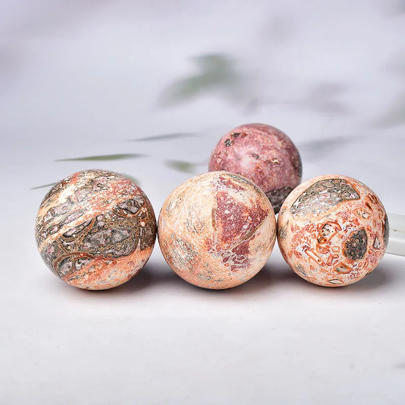 

Natural Crystal Healing Stone Energy Polished Ball Leopard Skin Crystal Sphere for decoration