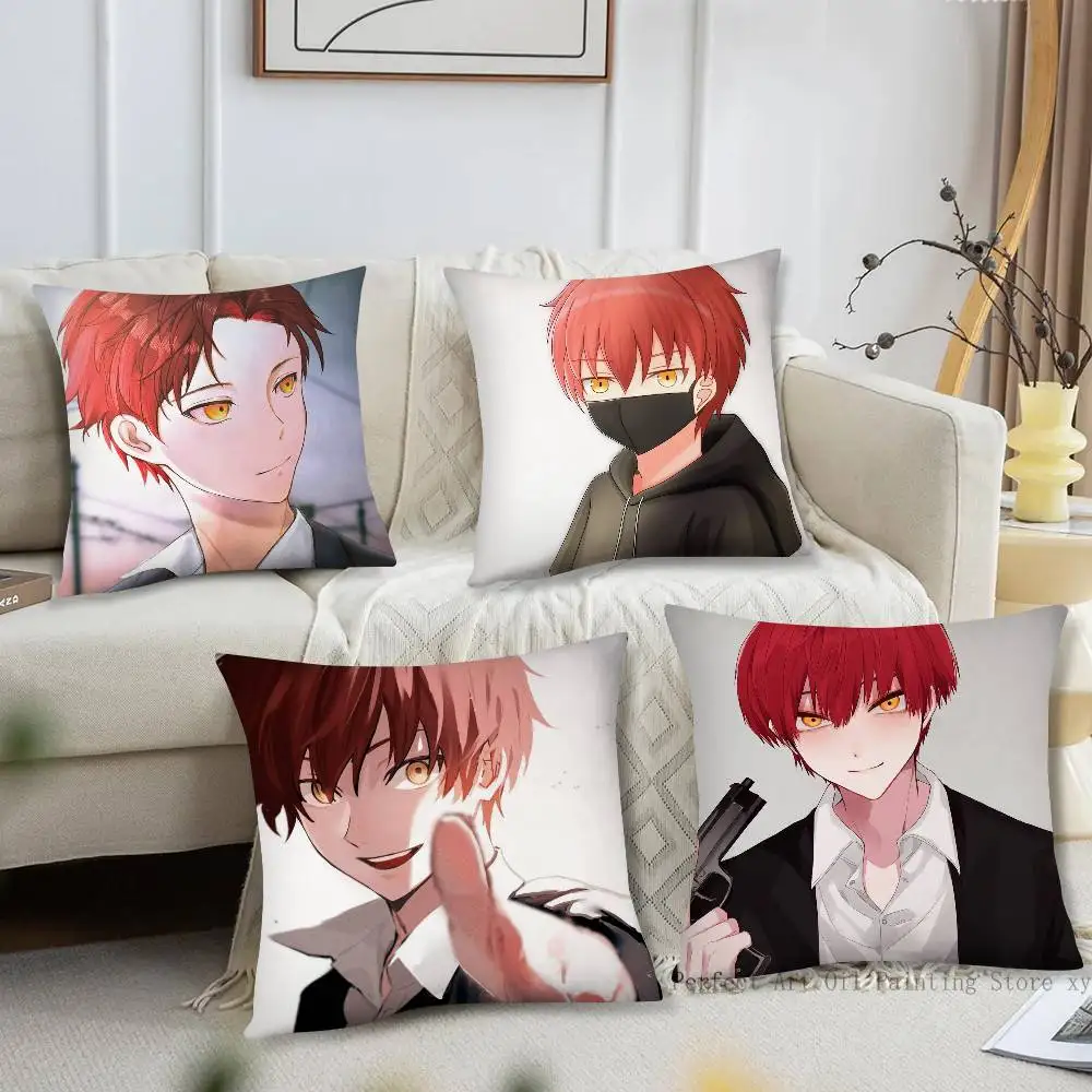 Karma Akabane Anime A-Assassination Classroom Pillow Case Fashion Square Pillowcase Bedroom Sofa Room Ins Decoration Leisure