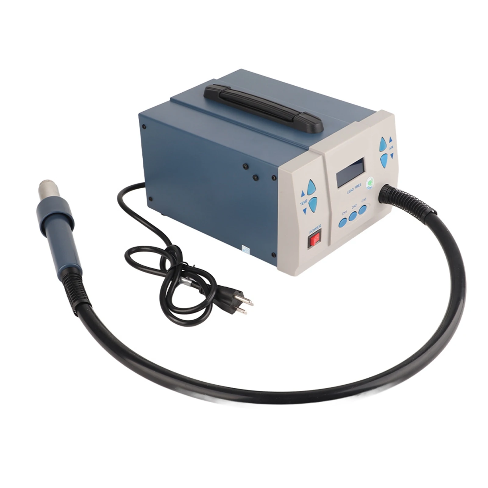 861DX 1200 واط SMD مسدس هواء ساخن رقمي LCD محطة إعادة العمل ديسولديرينغ 3 قناة الذاكرة مسدس هواء ساخن محطة إعادة العمل محطة لحام
