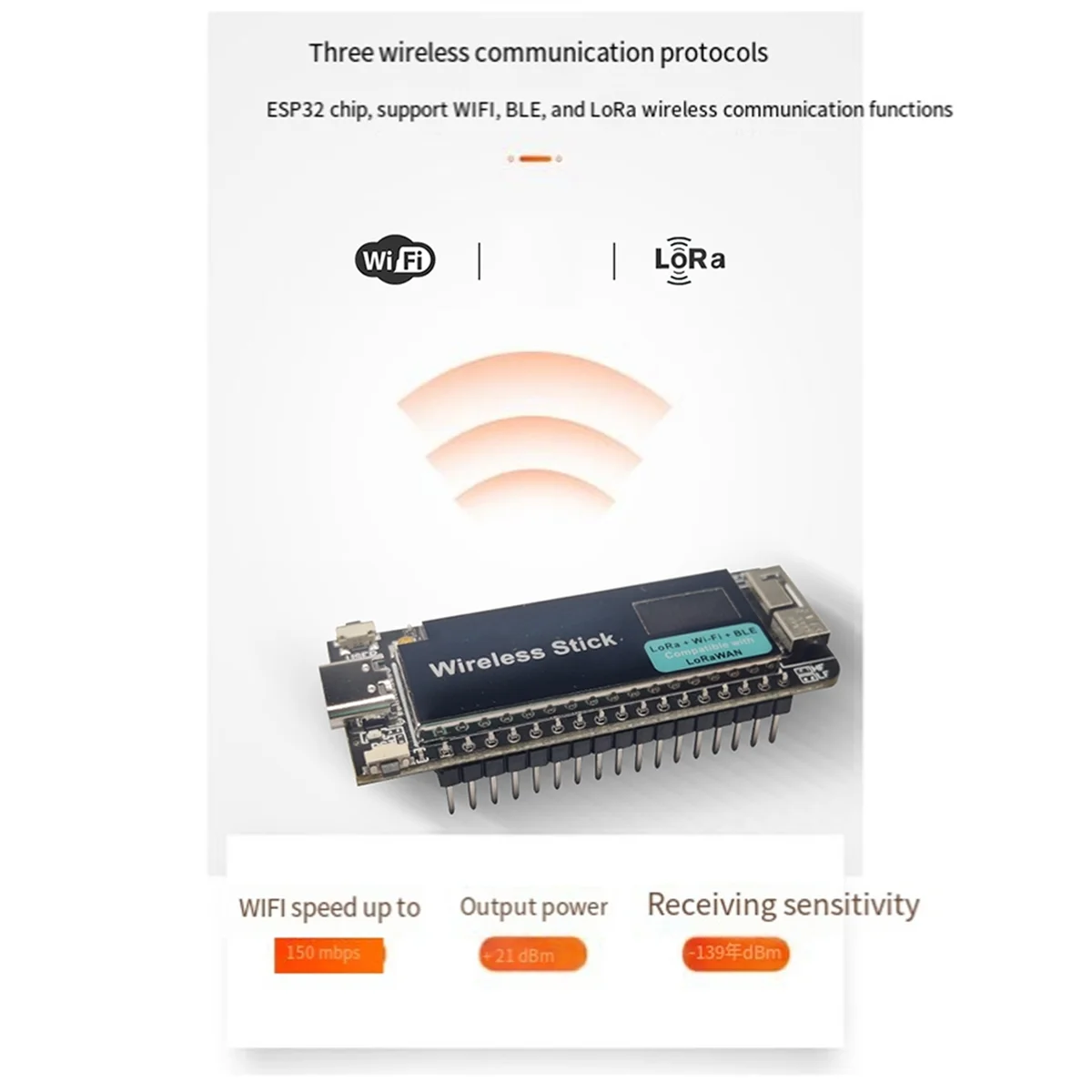 ESP32-S3 Wireless Development Board LoRa WIFI Bluetooth SX1262 LoRaWAN BLE Fast Type-C Connection 433-510Mhz