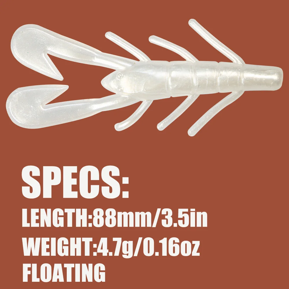 B & U-يطفو على الطعم الاصطناعي الناعم ، إغراء الصيد ، وكيل ، الذيل ، جراد البحر ، إضافة الملح ، Pesca ، باس ، معالجة