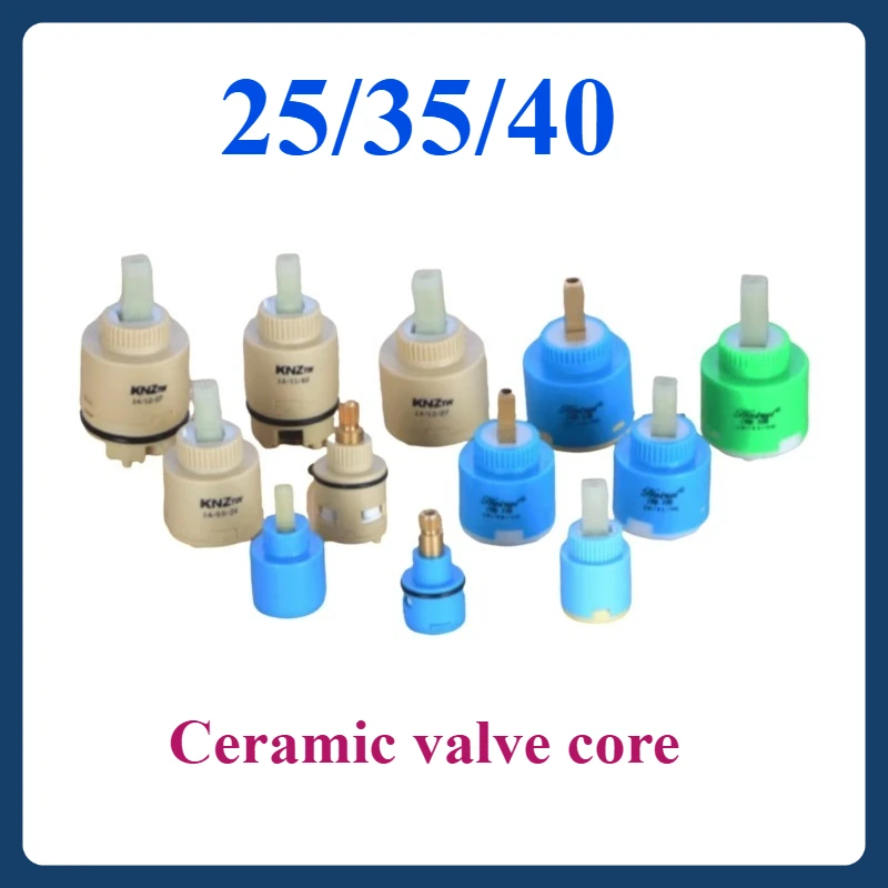 

25/35/40 Ceramic Valve Chip Faucet Valve Core Hot and Cold Temperature Resistant Kitchen Sink Basin Switch Repair Parts