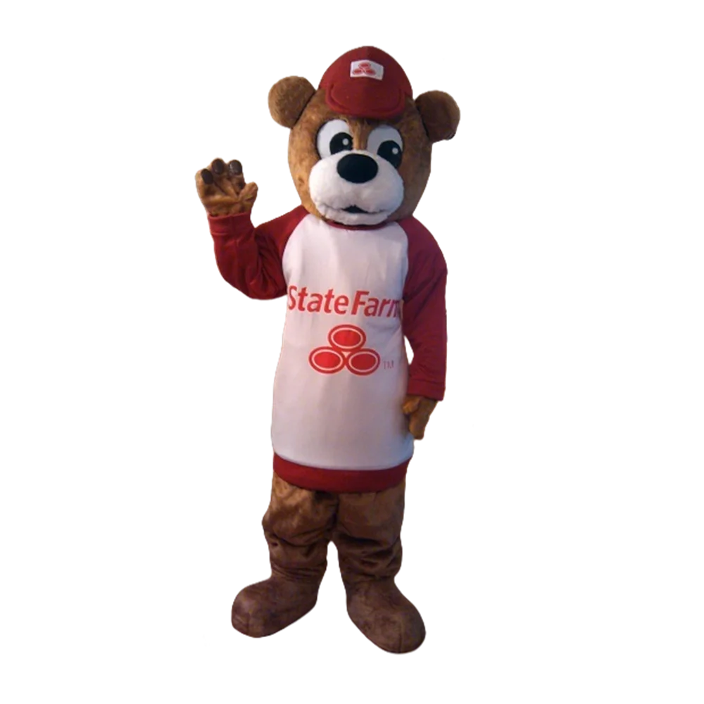 Profissional personalizado estado fazenda urso mascote traje adulto dos desenhos animados urso tema carnaval natal mascote fantasia vestido terno kits sw1805