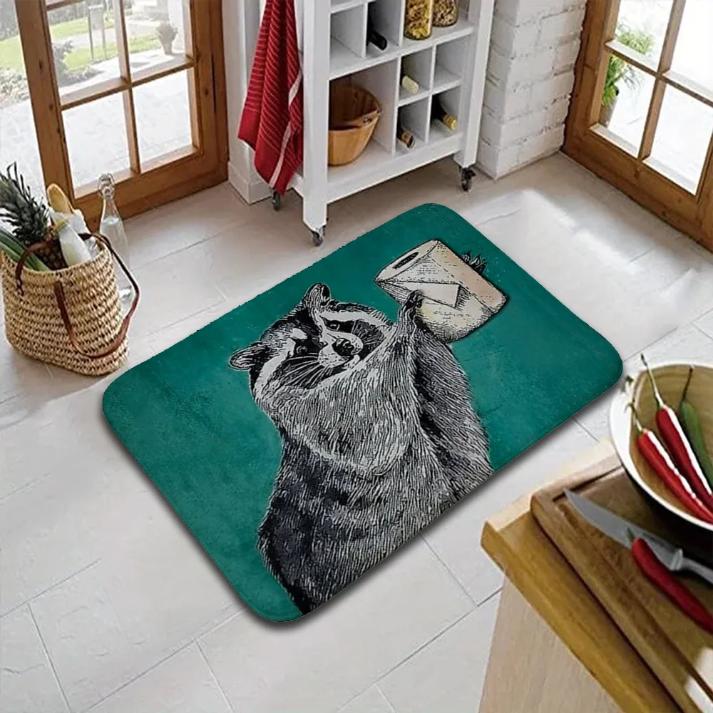 Your Butt Napkins My Lord Raccoon Green Funny Home Door Mat Room Mats Doormat Entrance Door Kitchen Carpet Prayer Bathroom Bath