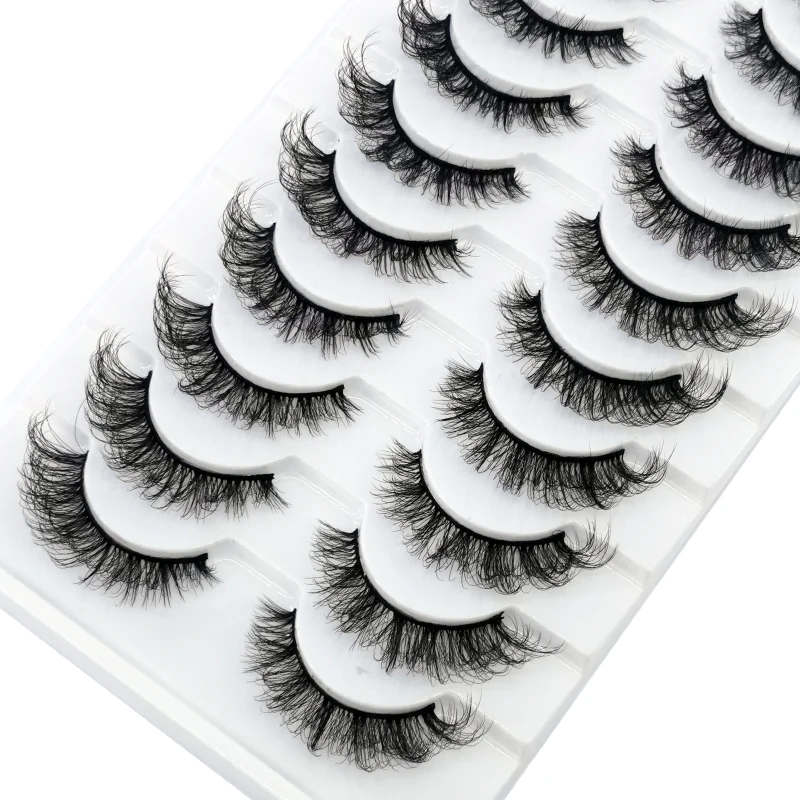 HBZGTLAD 10 Paar 3D Kunstnerz-Wimpern Flauschig Weich Voll Dick Natürlich Lang Falsche Wimpern Lockige Wimpern Großhandel Wimpern – Detail 16