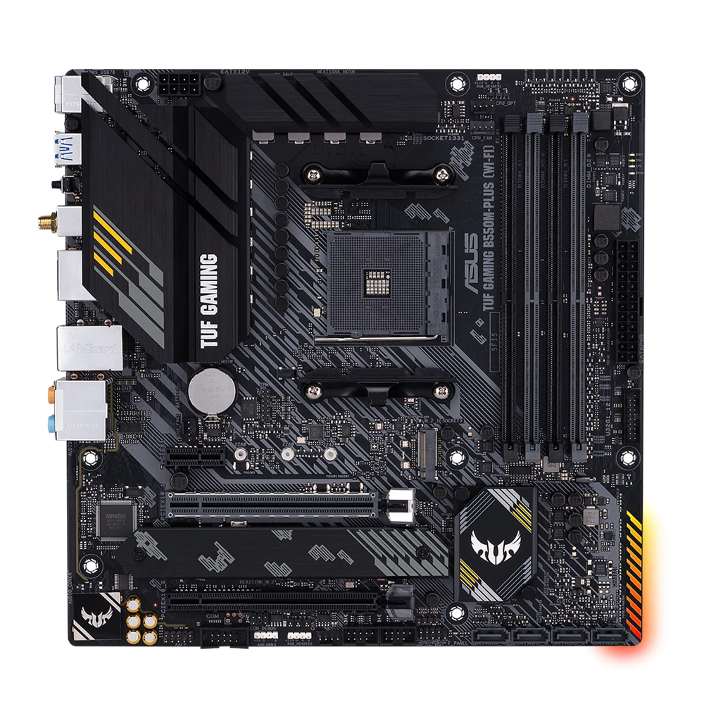 Imagem -02 - Placa-mãe Asus B550 Jogos Tuf B550m-plus Wi-fi Suporta Ryzen 5600g 5600 Ryzen 5700x 3d 5800x 3d 5700x 5800x Ryzen 5900