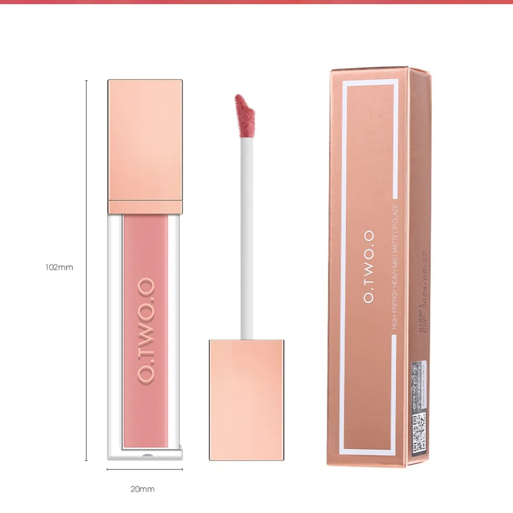 Matte Afwerking O. Tw O.o Vloeibare Lippenstift Waterdicht Niet Gemakkelijk Te Vervagen Matte Afwerking Sexy Zijdeachtige Lipgloss Die De Cup Niet Aanraakt