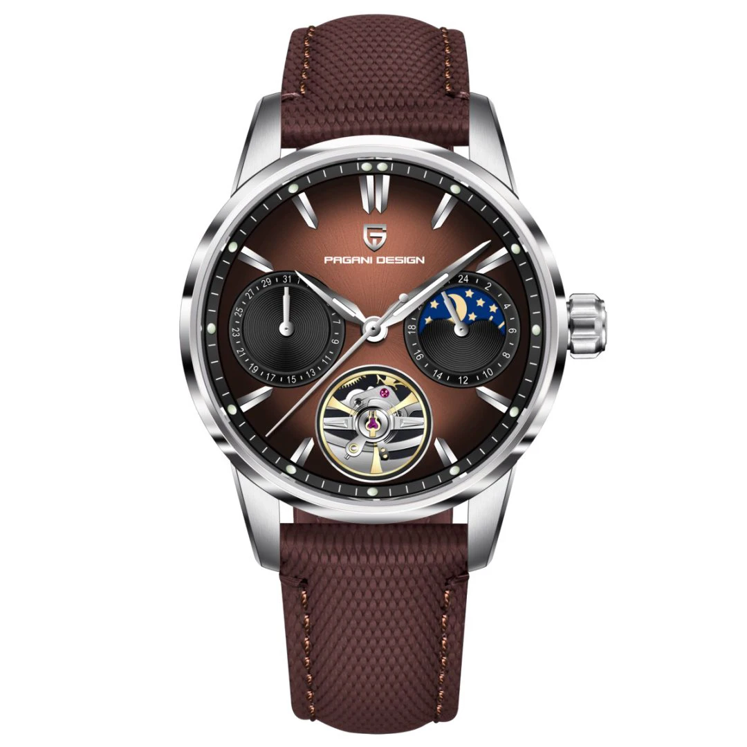 Men's Automatic Mechanical Watch with Moon Phase