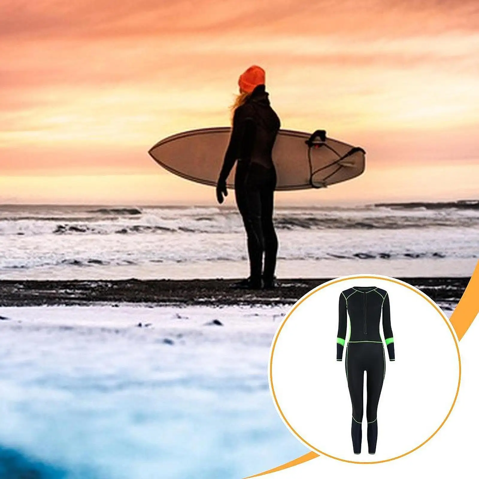 

Wetsuit Full Body in Cold Water Keep Warm Long Sleeves Front Zip Conjoined Swimsuit Wet Suit for Women Swimming Snorkeling
