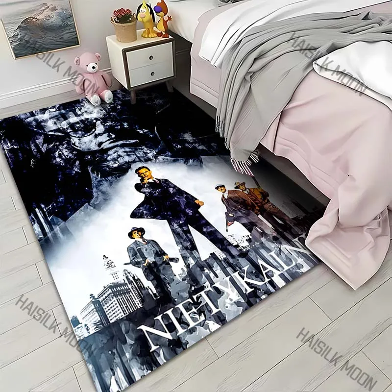 1PC Suited figures and city background Carpet for Living Room Bedroom Sofa Home Decor Rus Non-slip Floor Mat Luxury Gift
