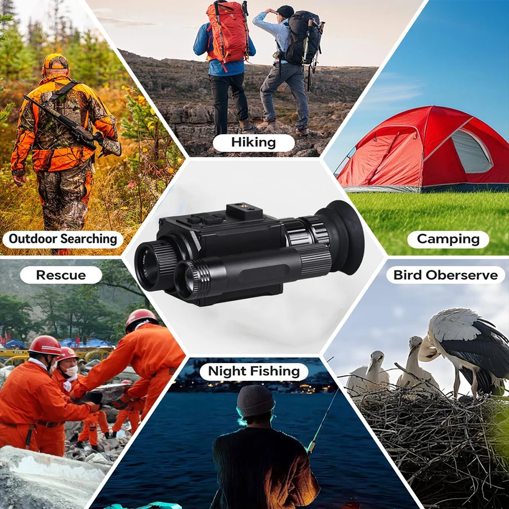 NVG Nachtsichtbrille Mehrzweck-IR-Gerät für Outdoor-Wandern, Jagd, Angeln, Rettung, Foto, Videokamera mit Helmadapter – Detail 9