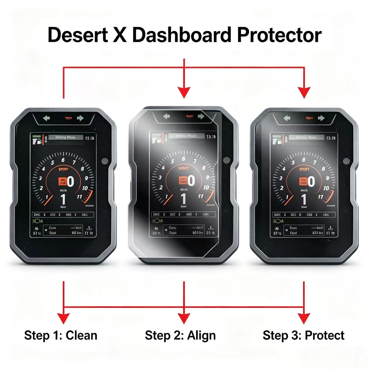 New For Desert X DesertX 2022 - 2025 Scratch Cluster Screen Dashboard Protection Instrument Film Motorcycle Accessories