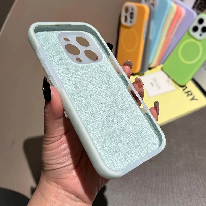 Liquid Silicone Candy Color Jelly Phone Case For iPhone 18 17 16 13 15 14  Pro Max 17 Air Wireless Charging For Magsafe Cover view 2