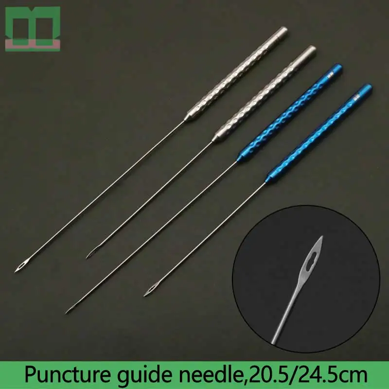 Puncture guide needle 20.5/24.5cm titanium alloy surgical operating instrument cosmetic plastic surgery puncture needle