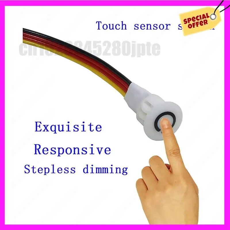 -ABUB 8Pcs Touch Dimmer Switch DC3.7V 5V 12V Stepless Dimmer Switch Sensor For LED Light, RV, Cabinet, Wardrobe And Strip