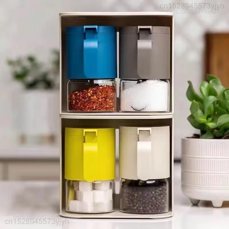 New Xiaomi Zuutii Spice Jar Moisture-Proof Seasoning Box High Borosilicate Seasoning Bottle Kitchen Pepper Boxes Jar With Spoon