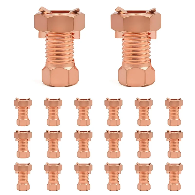 

AT19-For Ground Wire Connector- Electric Fence Split Bolt- High Strength Brass Clamp(20-Pack)