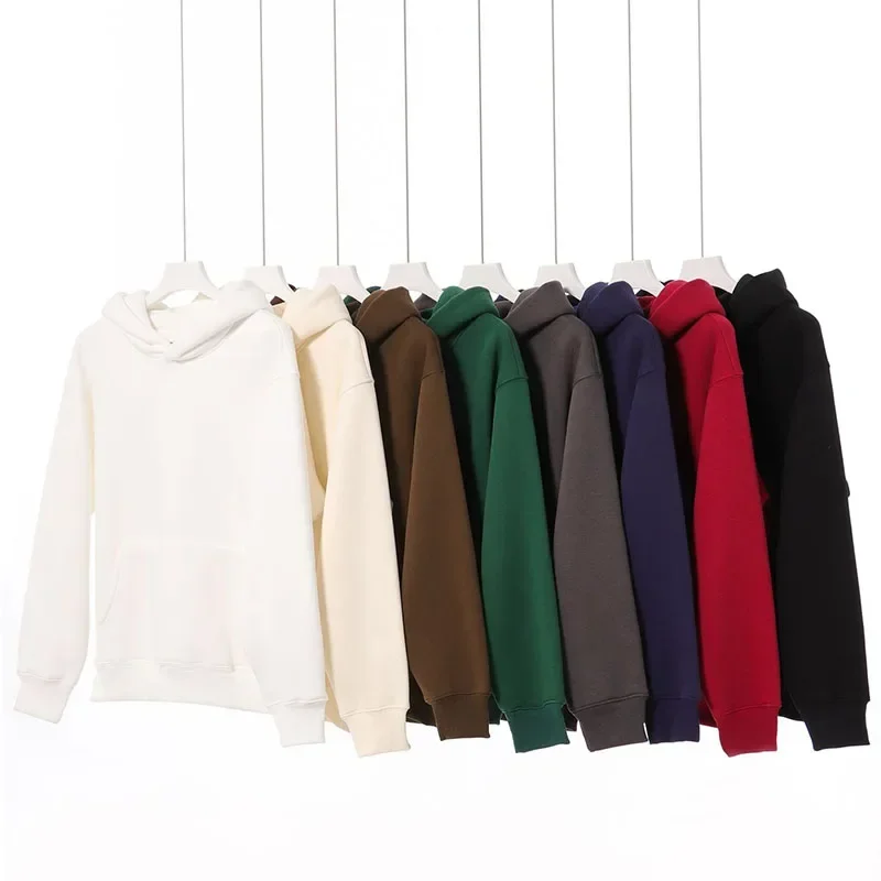 

New Thick And Tight Fleece Shoulder Pullover Retro Hoodie Hoodie