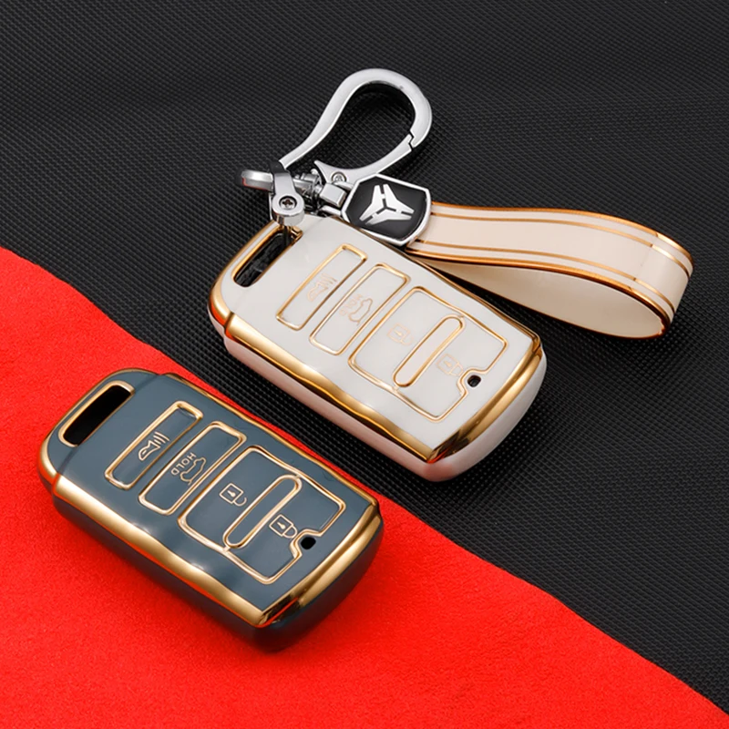 4 Buttons TPU Smart Remote Car Key Case Cover for Kia New K7 Cadenza K9 K-04 Sorento K900 Shell Fob Holder Keychain Protector