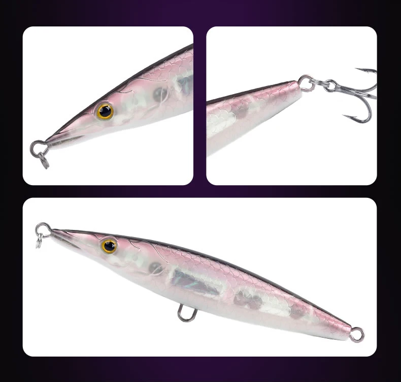YOOFISH Schwimmender Pencil Lure 90mm/110mm/130mm/150mm Weitwurf Topwater Künstlicher Harter Stickbait für Wolfsbarsch und Hecht – Detail 2