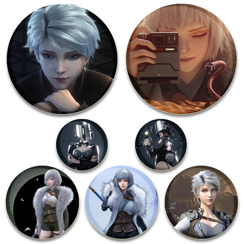 Hot Game Anime Incarnation Pins Mac/ran Bing Cartoon Badge Handmade Tinplate Brooches for Backpack Clothes Gifts Accessorys