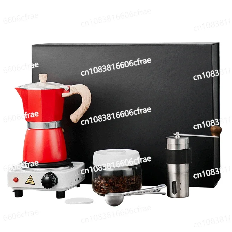 Mocha Pot Set  Coffee Making Utensils Gifts Hand Grinder Coffee Machine Hand Brew Coffee Pot Set