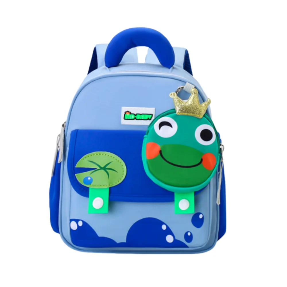 

Animal Patterns Kindergarten School Bag Adjustable Straps Zipper Closure Cute Kids Backpacks Large Capacity Comfortable