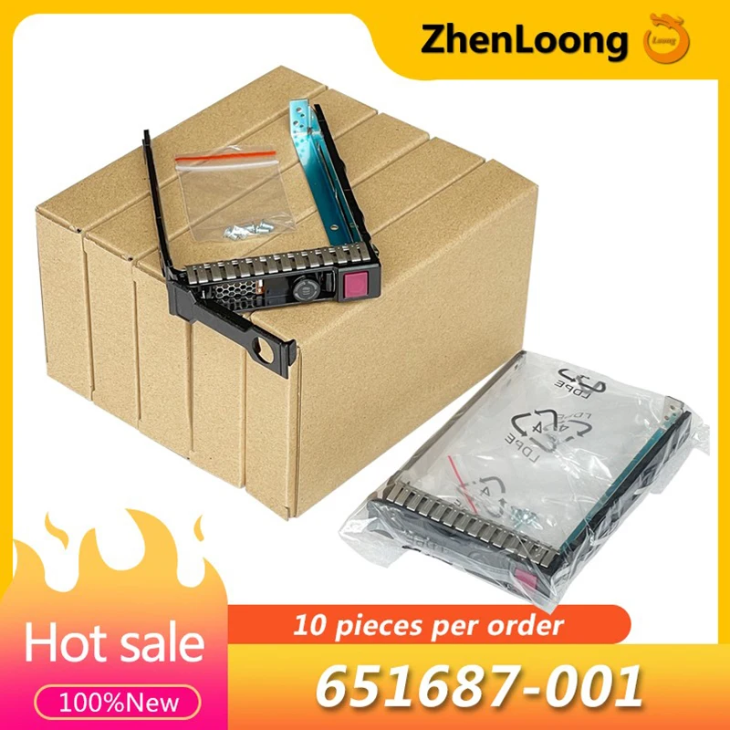 

10 Pcs ZhenLoong New 651687-001 for HP Server DL388 DL380 G10 G9 G8 Gen10 Gen9 Gen8 2.5'' Caddy Tray 651699-001 Bracket