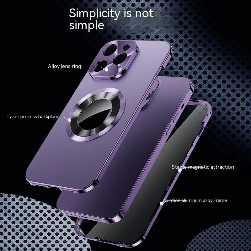 360 Metal Aluminium Alloy Case for iPhone17 16 15 14 13 Pro Max Full Camera Lens Protective Original Color Phone Ultrathin Cover