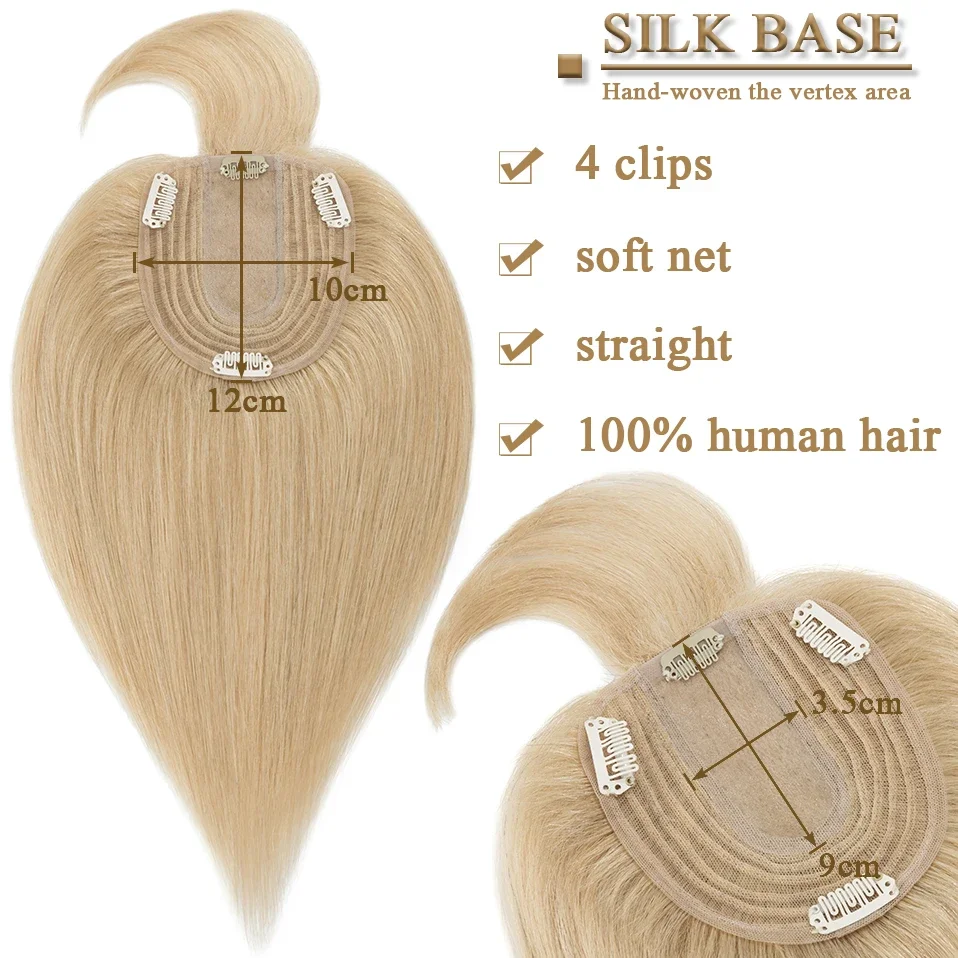 S-noilite Haar deckel 10x12cm Frauen Topper 3,5x9cm Seiden basis Natur haar Perücke menschliches Haar für Frauen Haarteil mit Pony